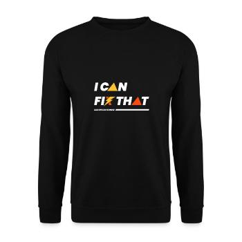 Correction de ce dicton ironique d'artisan de - Sweat-shirt Unisexe - noir - Devant - Alina (178cm) & Michal (187cm)