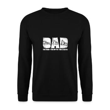 Construction machinery operator Excavator driver Excavator driver Construction workers - Unisex Sweatshirt - black - Front - Alina (178cm) & Michal (187cm)