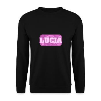 Nature Organic Health First name Lucia - Unisex Sweatshirt - black - Front - Alina (178cm) & Michal (187cm)