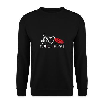 Disque de lancer de frisbee ultime - Sweat-shirt Unisexe - noir - Devant - Alina (178cm) & Michal (187cm)