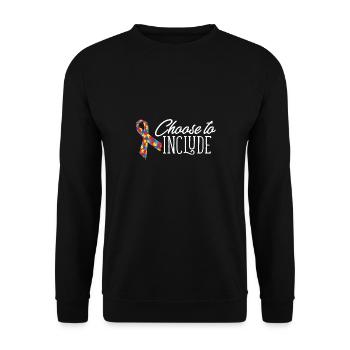 Un enseignant accéléré choisit d’inclure un thérapeute ABA - Sweat-shirt Unisexe - noir - Devant - Alina (178cm) & Michal (187cm)