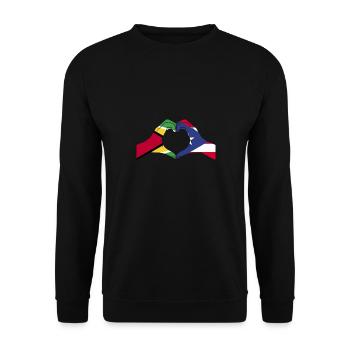 Guyana Flag Guyanese Guyana - Unisex Sweatshirt - black - Front - Alina (178cm) & Michal (187cm)