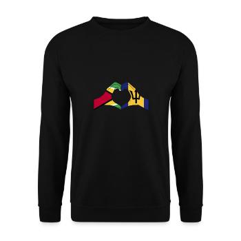 Guyana Flag Guyanese Guyana - Unisex Sweatshirt - black - Front - Alina (178cm) & Michal (187cm)