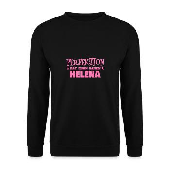 Frauenname Helena - Unisex Pullover - Schwarz - Vorne - Alina (178cm) & Michal (187cm)