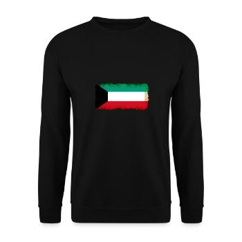 Kuwait als Flagge - Unisex Pullover - Schwarz - Vorne - Alina (178cm) & Michal (187cm)