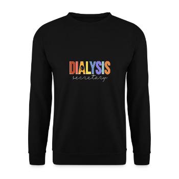 Dialysis Secretary Dialysis Specialist - Unisex Sweatshirt - black - Front - Alina (178cm) & Michal (187cm)