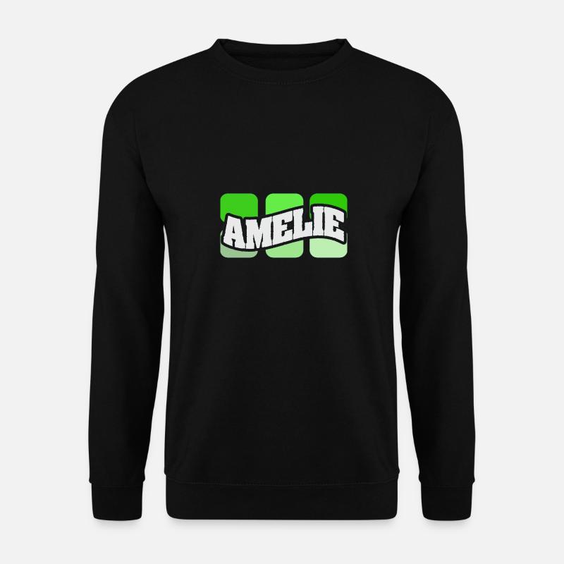 Name Amelie - Unisex Pullover - Schwarz