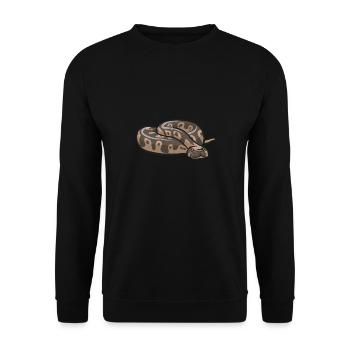 Ball Python Schlange Königspython - Unisex Pullover - Schwarz - Vorne - Alina (178cm) & Michal (187cm)