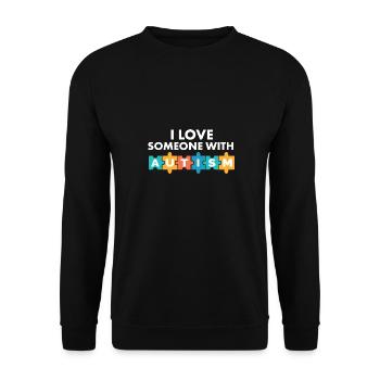 I Love Someone With Autism Awareness Month Puzzle - Unisex Sweatshirt - black - Front - Alina (178cm) & Michal (187cm)
