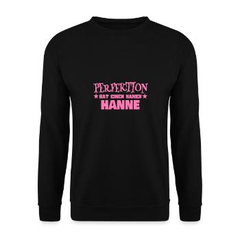 Gift for Hanne - Unisex Sweatshirt - black - Front - Alina (178cm) & Michal (187cm)