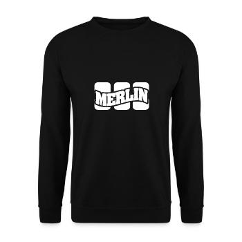 Merlin comme nom - Sweat-shirt Unisexe - noir - Devant - Alina (178cm) & Michal (187cm)