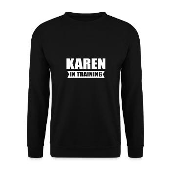Karen - Unisex Sweatshirt - black - Front - Alina (178cm) & Michal (187cm)