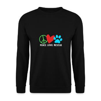 Katzenrettung Tierrechte Tierrettung Tierheim - Unisex Pullover - Schwarz - Vorne - Alina (178cm) & Michal (187cm)