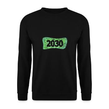 2030 - Unisex Sweatshirt - black - Front - Alina (178cm) & Michal (187cm)