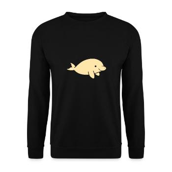 Dugong - Unisex Sweatshirt - black - Front - Alina (178cm) & Michal (187cm)