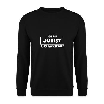 Beruf Jurist - Unisex Pullover - Schwarz - Vorne - Alina (178cm) & Michal (187cm)