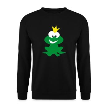 Lustiges Design vom Märchenprinzen - Unisex Pullover - Schwarz - Vorne - Alina (178cm) & Michal (187cm)