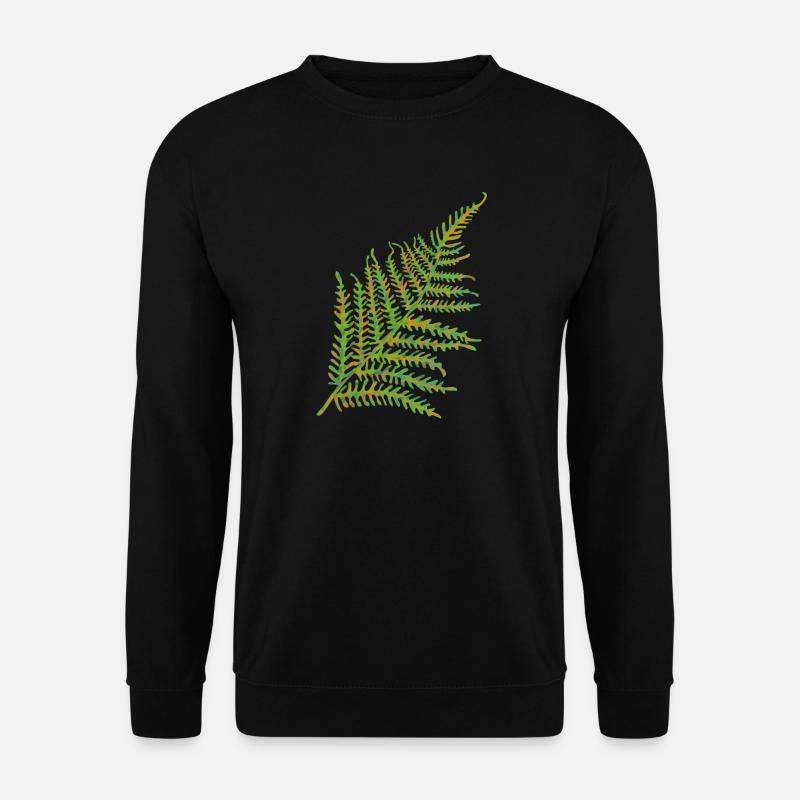 Farnkraut Blatt Motiv - Unisex Pullover - Schwarz