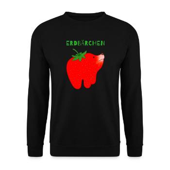 Erdbeere Schmelz Cartoon - Unisex Pullover - Schwarz - Vorne - Alina (178cm) & Michal (187cm)