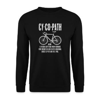 Piste cyclable : jeu de mots audacieux - Sweat-shirt Unisexe - noir - Devant - Alina (178cm) & Michal (187cm)