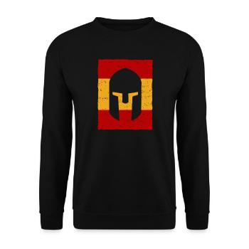 Gladiador Spanien - Flagge - Unisex Pullover - Schwarz - Vorne - Alina (178cm) & Michal (187cm)