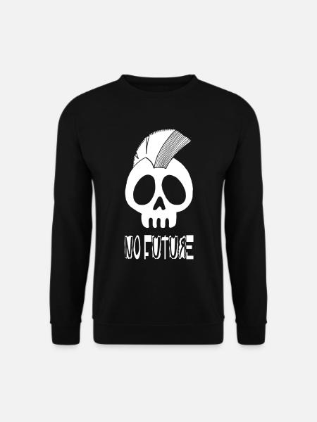 White punk skull - Unisex Sweatshirt - black