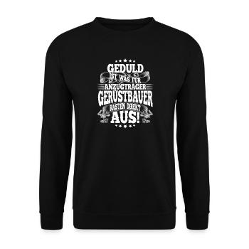 Scaffolders - Unisex Sweatshirt - black - Front - Alina (178cm) & Michal (187cm)