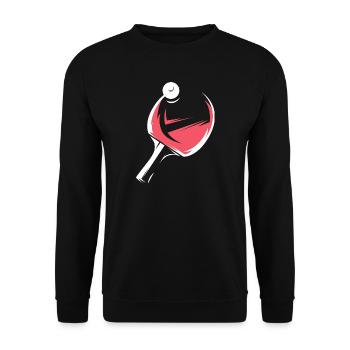 Table Tennis Racket Game Illustration Team - Unisex Sweatshirt - black - Front - Alina (178cm) & Michal (187cm)