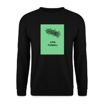 Football Passion Motif - Unisex Sweatshirt - black - Front - Alina (178cm) & Michal (187cm)