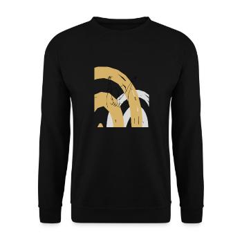 Copines Amitié Amitié melawerttext - Sweat-shirt Unisexe - noir - Devant - Alina (178cm) & Michal (187cm)