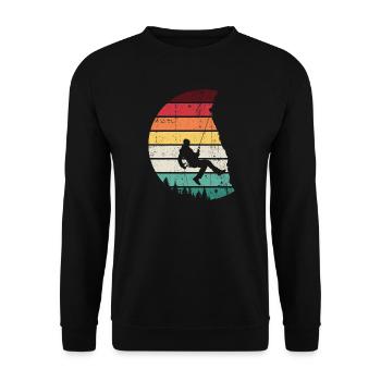 Rainbow Horizon Swing Silhouette - Unisex Pullover - Schwarz - Vorne - Alina (178cm) & Michal (187cm)