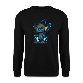 Avatar The Way of Water, cute character, navi - Unisex Sweatshirt - black - Front - Alina (178cm) & Michal (187cm)