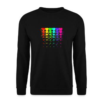 cascade2coeurs - Sweat-shirt Unisexe - noir - Devant - Alina (178cm) & Michal (187cm)