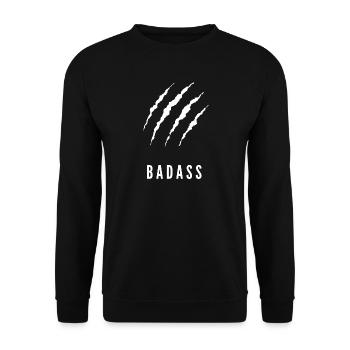 Badass Tiger Claws Confident Statement - Unisex Sweatshirt - black - Front - Alina (178cm) & Michal (187cm)