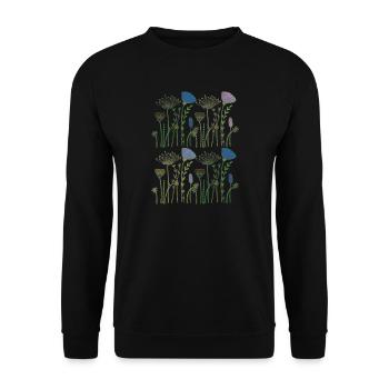Dried flowers flower meadow - Unisex Sweatshirt - black - Front - Alina (178cm) & Michal (187cm)
