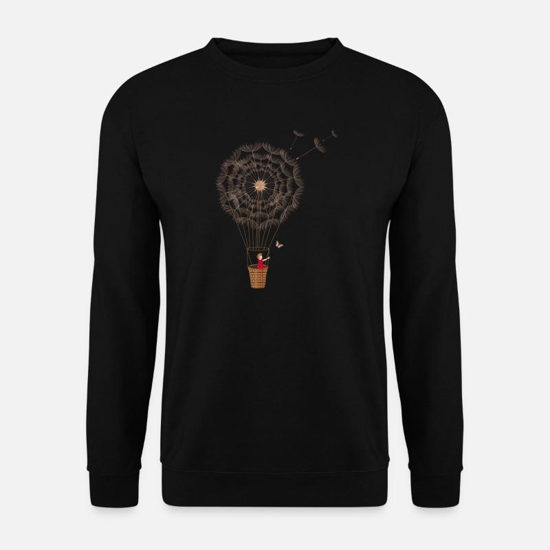 fanciful dandelion balloon - Unisex Sweatshirt - black