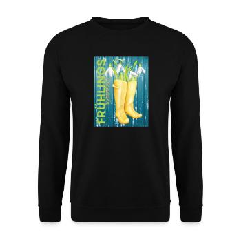 Spring Beauty Spring - Vocabulary - Unisex Sweatshirt - black - Front - Alina (178cm) & Michal (187cm)