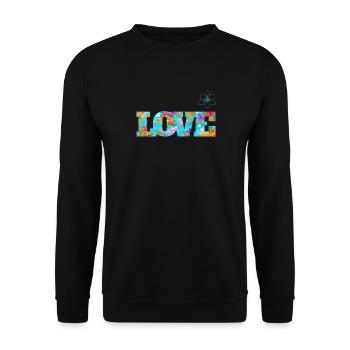 Love Frühlingsblüten - Sonja Ariel von Staden - Unisex Pullover - Schwarz - Vorne - Alina (178cm) & Michal (187cm)