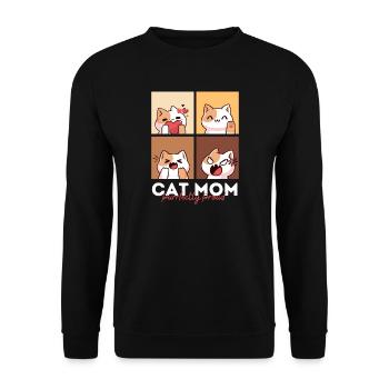 Maman chatte Purfffectly fière - Sweat-shirt Unisexe - noir - Devant - Alina (178cm) & Michal (187cm)