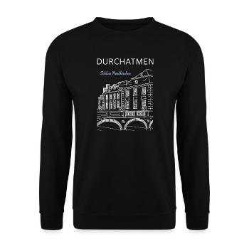 Schloss Nordkirchen, Durchatmen - Unisex Pullover - Schwarz - Vorne - Alina (178cm) & Michal (187cm)