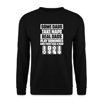 Domino Design - Unisex Pullover - Schwarz - Vorne - Alina (178cm) & Michal (187cm)