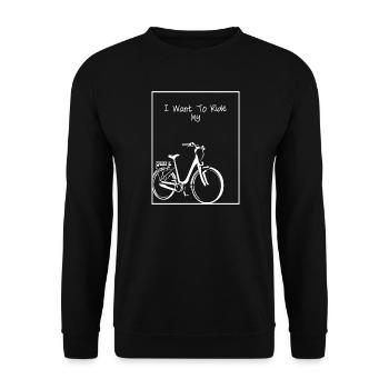 Bicycle Silhouette on Black - Unisex Sweatshirt - black - Front - Alina (178cm) & Michal (187cm)