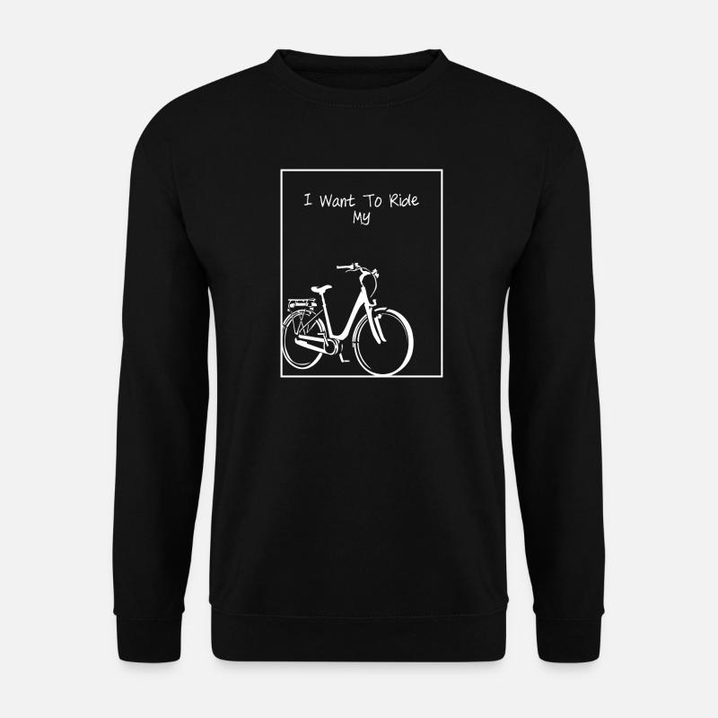 Fahrrad-Silhouette auf Schwarz - Unisex Pullover - Schwarz