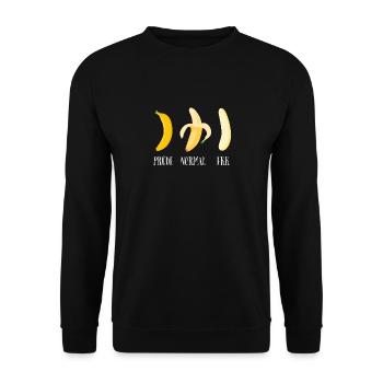 Banana Prude Nudisme normal - Sweat-shirt Unisexe - noir - Devant - Alina (178cm) & Michal (187cm)