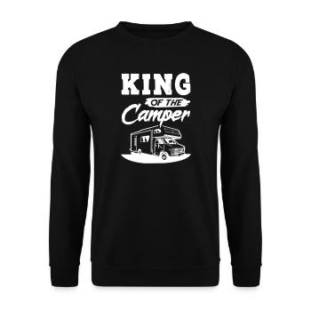 King of The Camper - Unisex Pullover - Schwarz - Vorne - Alina (178cm) & Michal (187cm)