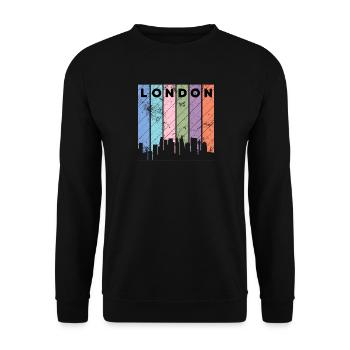 London - Unisex Pullover - Schwarz - Vorne - Alina (178cm) & Michal (187cm)