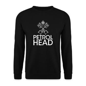 petrol head Kolben Symbol Illustration Racing Auto - Unisex Pullover - Schwarz - Vorne - Alina (178cm) & Michal (187cm)