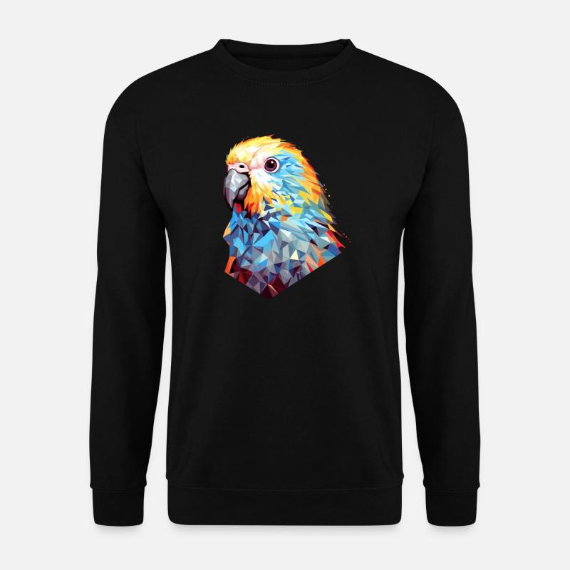 Budgie Polygon Bird Budgies - Unisex Sweatshirt - black