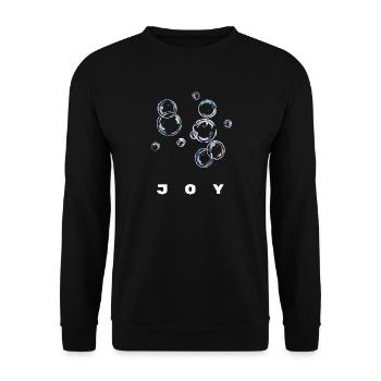 Joy Bubble Happiness Positive Energy Shirt - Unisex Sweatshirt - black - Front - Alina (178cm) & Michal (187cm)