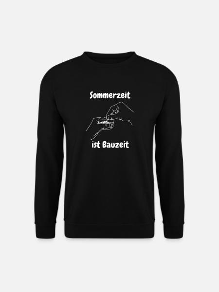 Sommerzeit ist Bauzeit - Unisex Pullover - Schwarz